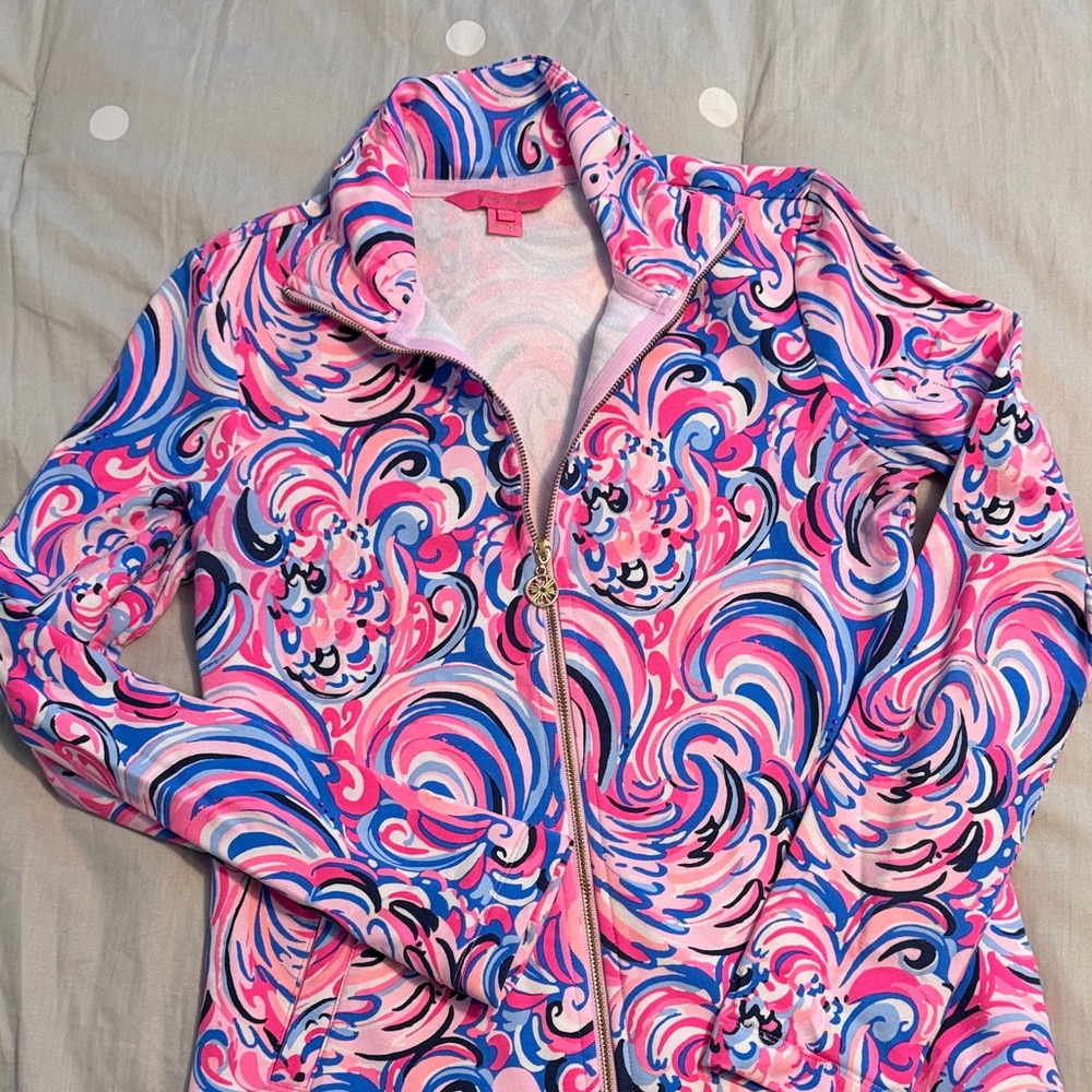 Lilly Pulitzer Pink and Blue Swirl Jacket